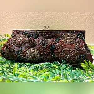 Vintage Exquisite  beaded embroidered Clutch